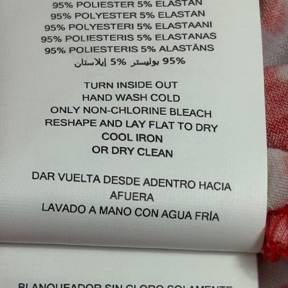 Michael Kors NEW Red White‎ Floral Print Sleeveless Shift Dress Tassel Size L - Picture 9 of 14